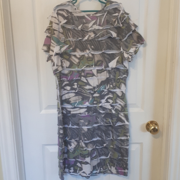 LADIES LAYERED CUBISM DRESS - Picture 5 of 5